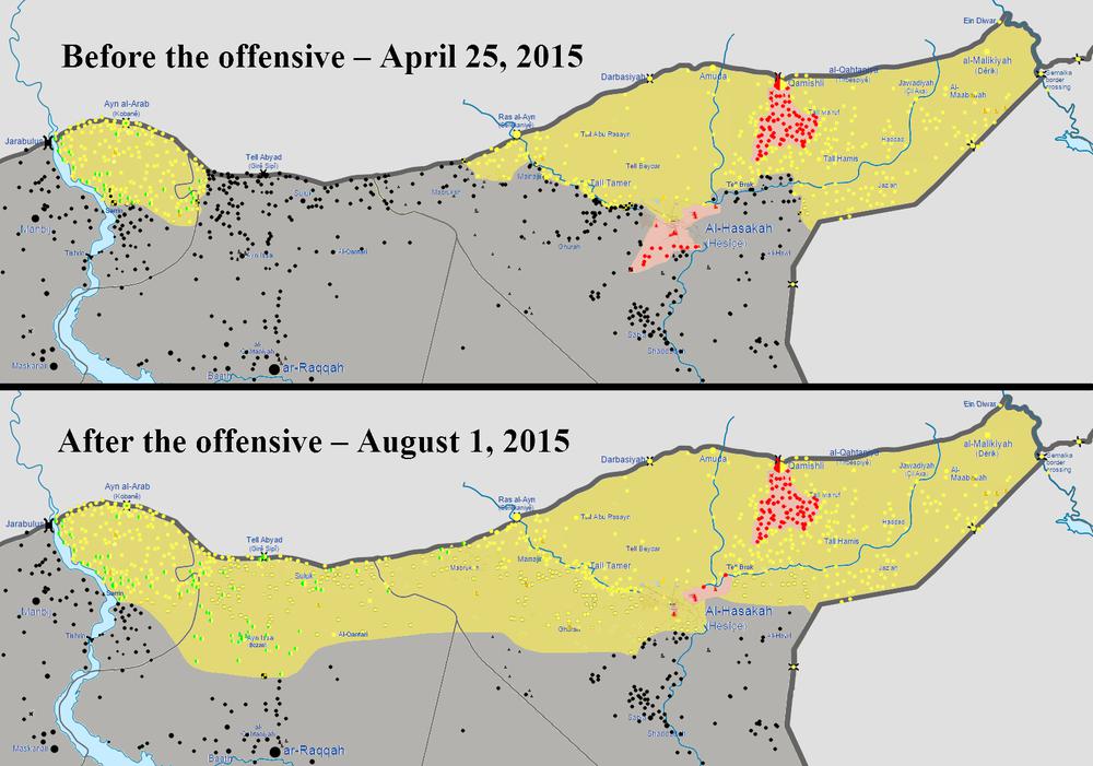 Map showing Northern Syria offensive (2015)